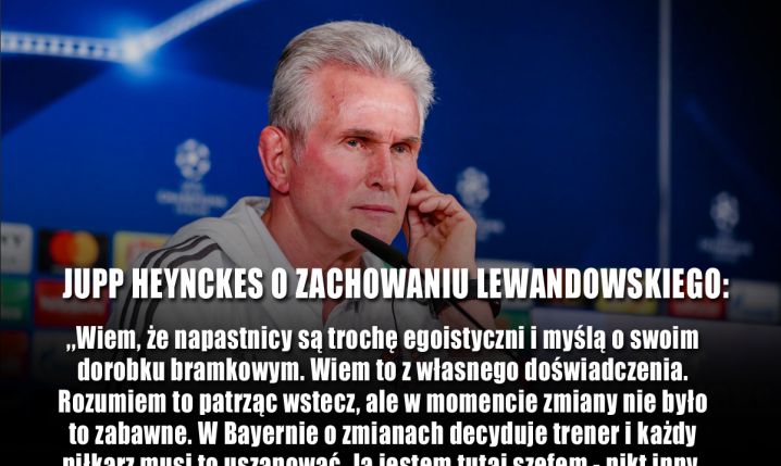 Heynckes skomentował zachowanie Lewandowskiego!